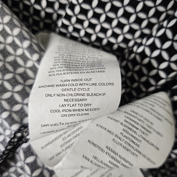 Michael Kors 2X Geo Print Tunic Blouse Bell Sleeves Chic Stretch Plus Size - Picture 8 of 11